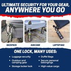 Black Anti Theft Tsa Zipper Lock Easy Read Dials Alloy Body Combination Dials