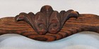 Antique Victorian Oak Crest Pediment W  Applied Carving 16 3 4  X 5 1 2  High