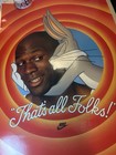 Rare 1992 Nike Michael Jordan Bugs Bunny That s All Folks Nba Bulls Poster