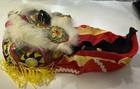 Vintage Chinese Paper Mache Dragon Head Hand Puppet Mask W  2 Xtra Items
