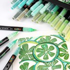 Nicety 32 Colors Acrylic Paint Markers  Paint Pens Brush Tip Water-based Acrylic