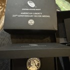 2017-p Proof American Liberty 225th Anniversary Silver Medal With Box And Coa