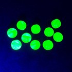 Vintage Melon Uranium Glass Beads 12mm Czech Green 10pcs