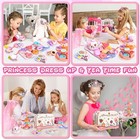 Tea Party Set For Little Girls  63pcs Pretend Play Toys  Princess Dress Up Te   