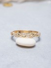 10k Solid Gold Braid Ring  Lab Grown Diamond Ring  Mother s Day Gift