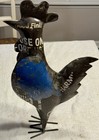 Folk Art Oil Can Rooster 18  Tall - Vintage