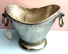 Silver Metal   Rhinestone Champagne Wine Ice Bucket Chiller -side Ring Handles