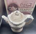 1998 Coca Cola Victorian Cracker Barrel Teapot In Box