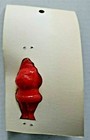 Vintage 2 Red Hard Plastic Santa Container In Pkg Surprise Inside Ornament Lot 2