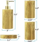 Bathroom Accessories Set  Toothbrush Holder  Soap Dispenser  Gold  Ceramic  4