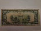 1929 U s   20 Federal Reserve Bank Of New York Ny   National Currency Circulated