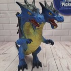 2 Headed Blue black Dragon Figure 15 x6 x9  Toys  r us Maidenhead Soft Rubber