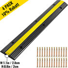 Vevor Modular Rubber Speed Bump Driveway Cable Protector Ramp 4 Packs 1-channel