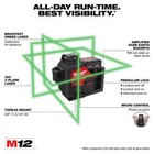 Milwaukee 3632-21 M12 12v Lithium-ion Cordless Green 3-plane Laser Level Kit