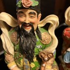 2 Vintage Fu   Lu Chinese Resin Statue Sanxing Fu Lu Abt 6 5    Tall Veronese