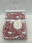 New Adirondack Pink Baby Blanket Cat Theme Kitty Security Lovey Girls Fleece New