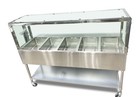 5 Pan Steam Table W Glass Sneeze Guard Display Buffet Hot Food Warmer Counter 6   