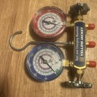 Yellow Jacket 42036 2-valve Test charging Manifold  Gauges R-32  R-410a  R-454b 