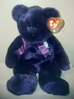 Ty Beanie Buddy Large Plush - Princess The Diana Purple Teddy Bear 14  Mwmts