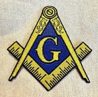 Masonic Logo Patch Embroidered Iron-on Freemason Lodge Emblem Mason G Square