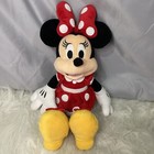 Disney Store 13    Minnie Mouse Plush Stuffed Animal Doll Red Dress   Bow Euc 90