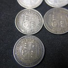 Lot Of  8  1887-1892 Great Britain Queen Victoria Jubilee Head Silver Shillings