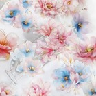 Bronzing Flower Stickers 10 Pcs - Transparent Pet Scrapbook Journaling Supply