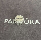 Pandora St lucia Heart Charm Saint Lucia Flag Pendant S925 Sterling Silver