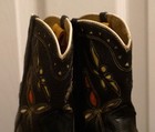 Vtg Htf Diamond C Kid s Cowboy Boots W cat s Paw Heels Youth Sz 11 Rare  b3 