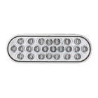 76529 Light  oval Pearl 24-led 6-pulse Strobe  9v-36v  White clear Light Only