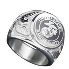 Usa Military Ring United States Marine Corps Us Army Men Signet Stainless Steel