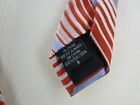 Alfani Men s Tie Red Striped 59 5  Long 4  Wide 100  Silk Classic Formal Necktie