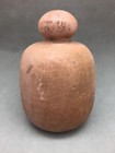 Architectural Salvage Turned Wood Newel Finial 7 1 8  X 4 5  Old Paint Shabby