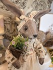 Primitive Handmade Rabbit Doll Folk Art Handmade
