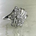 2ct Round Cut Lab Created Diamond Cluster Wedding Ring In 14k White Gold Plated