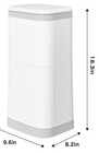 Diaper Pail Odor Locking With Child-safe Lock Refill System White Gray Trash Can