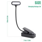 Rechargeable Led Book Light     Flexible Clip-on Reading Lamp For Bed   Travel