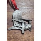 Vintage Signed Dlb Pewter Adirondack Chair  Hanging Ornament