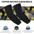 Copper Elbow Brace Compression Support Sleeve Arthritis Tendon Joint Pain Wrap
