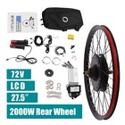 72v E-bike Motor 27 5  Rear Wheel Lcd Electric Bicycle Conversion Kit 2000w