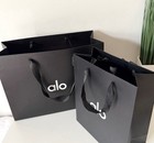 Alo Yoga 2 Gift Bags Set Small Medium Black Packaging Shopping Bags