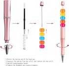 100 Pieces Plastic Beadable Pen Refills  2 44 Inch 6 2 Cm Black Ink Smooth