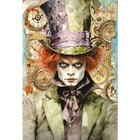 A4 Paper Decoupage Green Mad Hatter Alice Paper Designs Italy Same Day Shipping