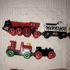 Brio Wooden Magnetic Train Car Lot Of 8 Engines  Cargo   8 Tracks Used