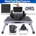 Folding Metal Step Stool  Non-slip Rubber  330 Lb Capacity  Carrying Handle