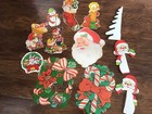 Lot Vintage Christmas Die Cut Cutout Decorations Christmas Santa Honeycomb
