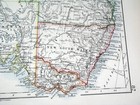 1904 Antique Map Of Australia   New South Wales Victoria   Melbourne Sydney