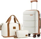 Kono 20       Carry On Luggage 3 Piece Travel Set With Weekend Bag And Toiletry Bag