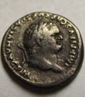 Rare Original Ancient Roman Silver Coin Denarius Titus Draped Throne Cross 80ad