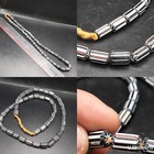 Vintage Venetian Trade Beads Old African Glass Chevron Beads Long Strand Necklac